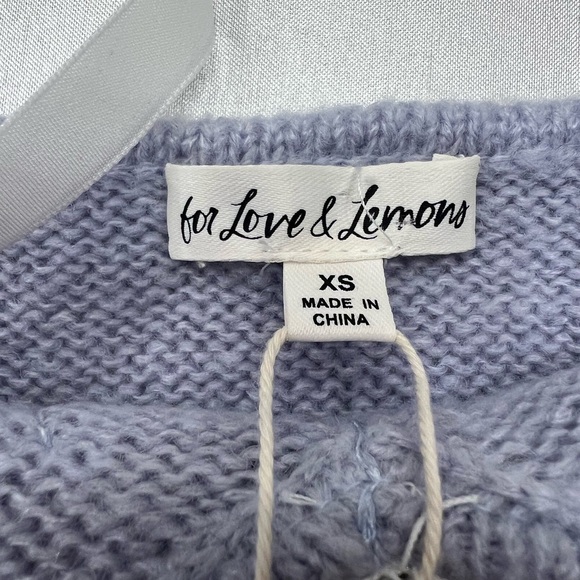 For Love And Lemons Lavender Lace Trim Tank Top - Picture 4 of 5